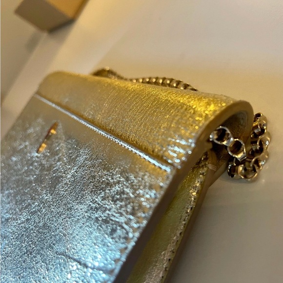 Christian Louboutin Vero Dodat Nappa Pepite Gold Clutch / Handbag - Picture 5 of 13